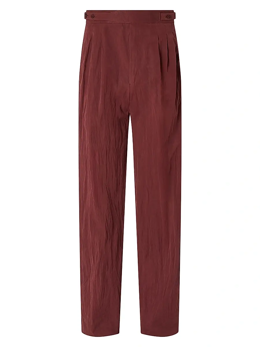Zegna Men's Cotton Pants - Dark Burgundy - Size 36 | Image 1 Zegna Men's Cotton Pants - Dark Burgundy - Size 36 | Image 1