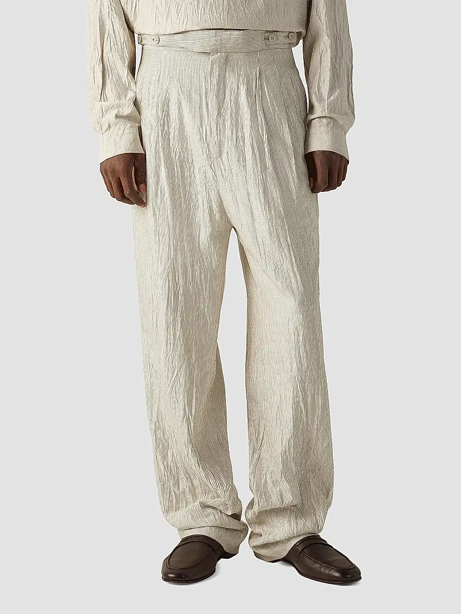 Zegna Men's Silk Pants | Thumbnail 3 Zegna Men's Silk Pants | Thumbnail 3