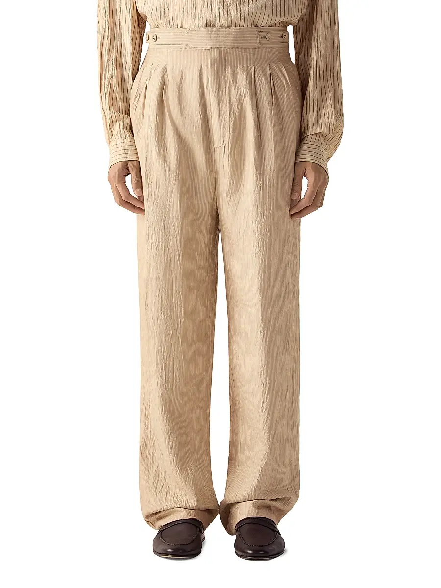 Zegna Men's Silk Pants | Thumbnail 2 Zegna Men's Silk Pants | Thumbnail 2