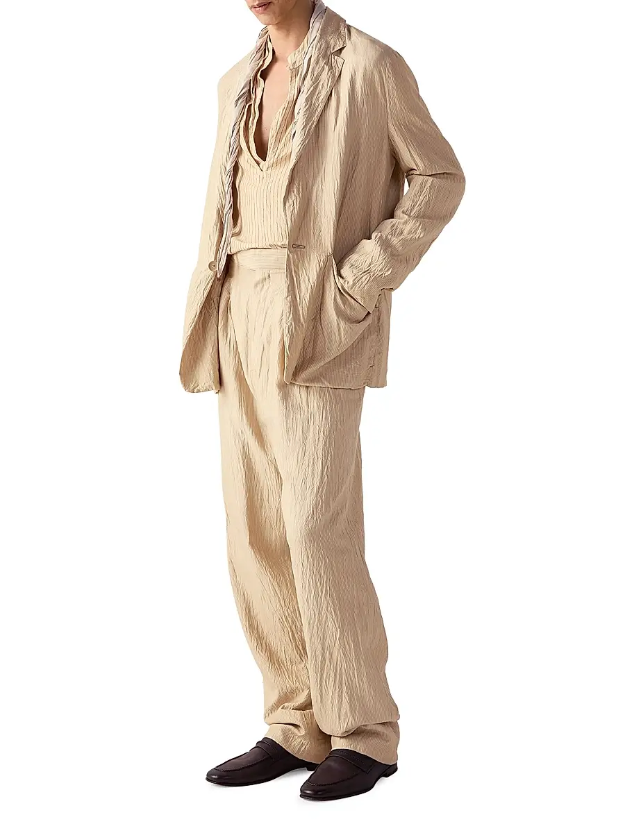 Zegna Men's Silk Pants | Thumbnail 6 Zegna Men's Silk Pants | Thumbnail 6