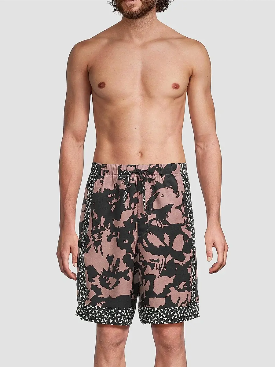 Dries Van Noten Men's Two-Tone Abstract Print Swim Shorts | Thumbnail 3 Dries Van Noten Men's Two-Tone Abstract Print Swim Shorts | Thumbnail 3