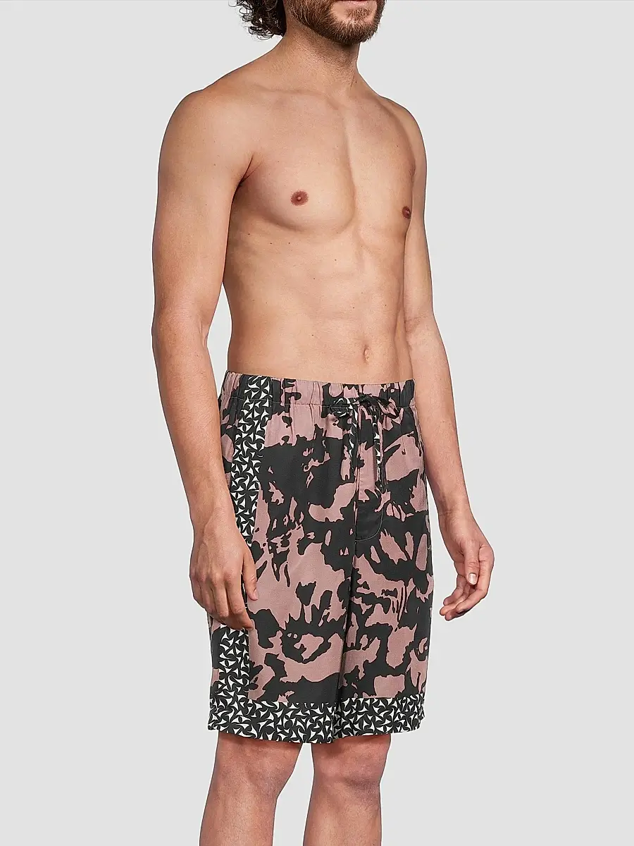 Dries Van Noten Men's Two-Tone Abstract Print Swim Shorts | Thumbnail 4 Dries Van Noten Men's Two-Tone Abstract Print Swim Shorts | Thumbnail 4