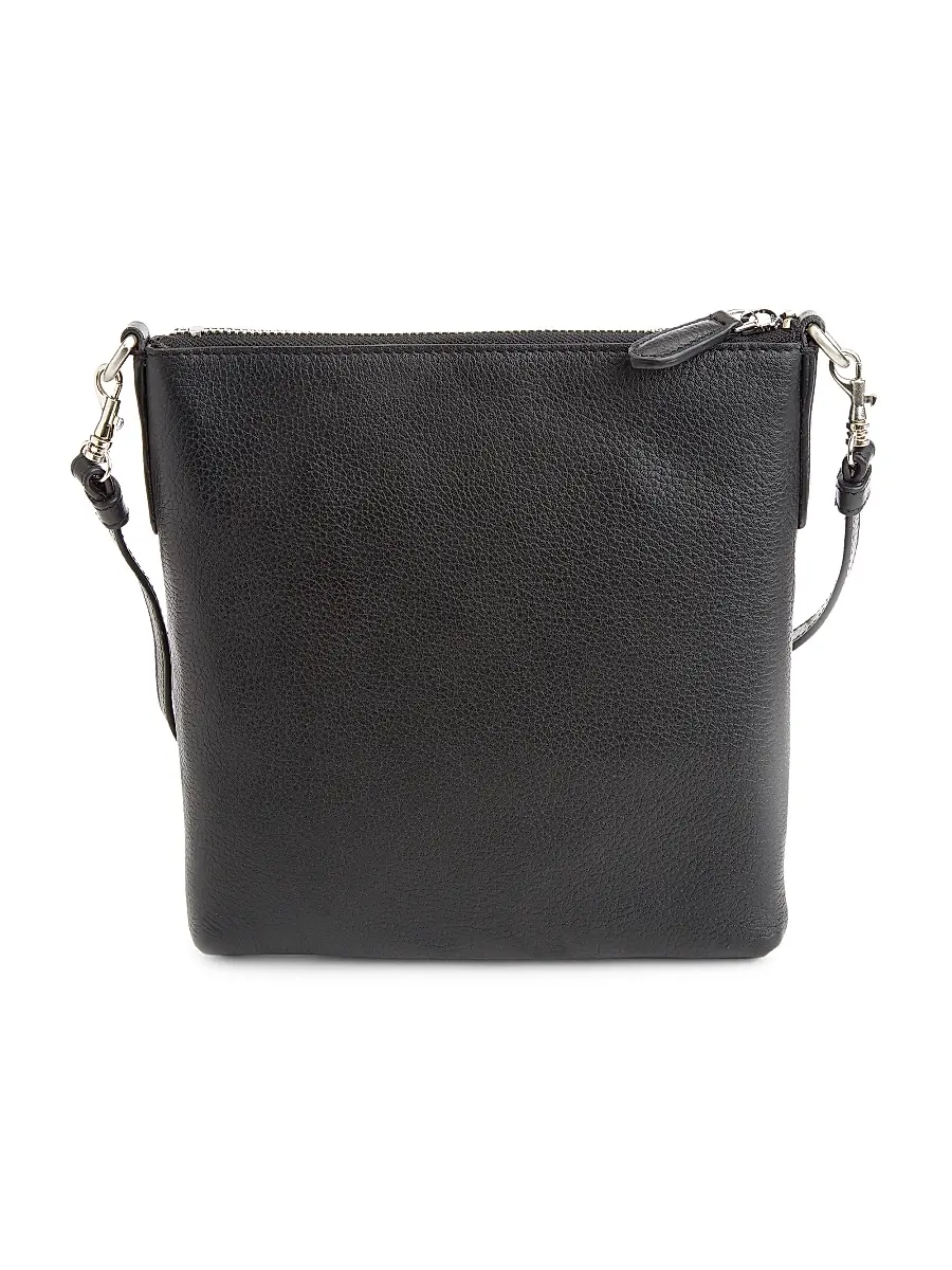 Royce New York Women's Pebble Grain Crossbody Bag - Black | Image 1 Royce New York Women's Pebble Grain Crossbody Bag - Black | Image 1
