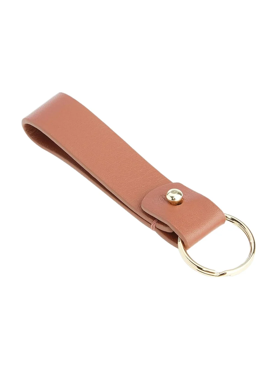 Royce New York Minimalist Leather Key Fob