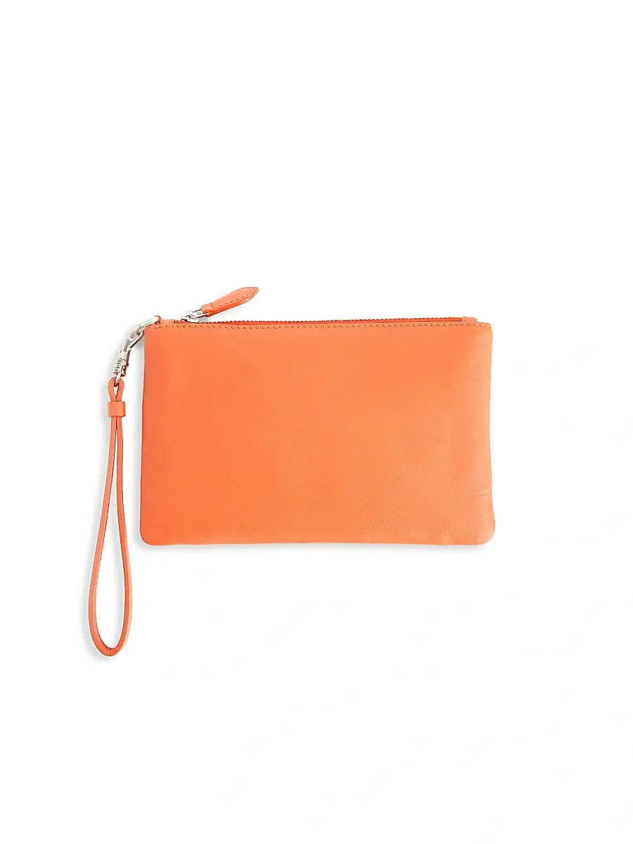 Royce New York Men's Royce New York Leather Wristlet - Orange | Image 1 Royce New York Men's Royce New York Leather Wristlet - Orange | Image 1