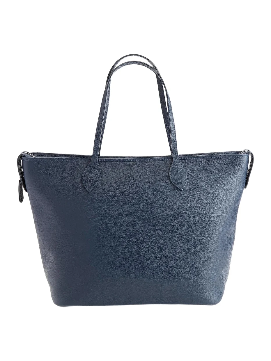 Royce New York Women's Pebble Grain Wide Tote Bag