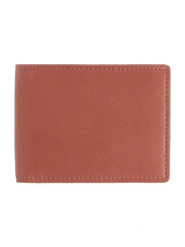 Royce New York Unisex RFID-Blocking Slim Bi-Fold Leather Wallet