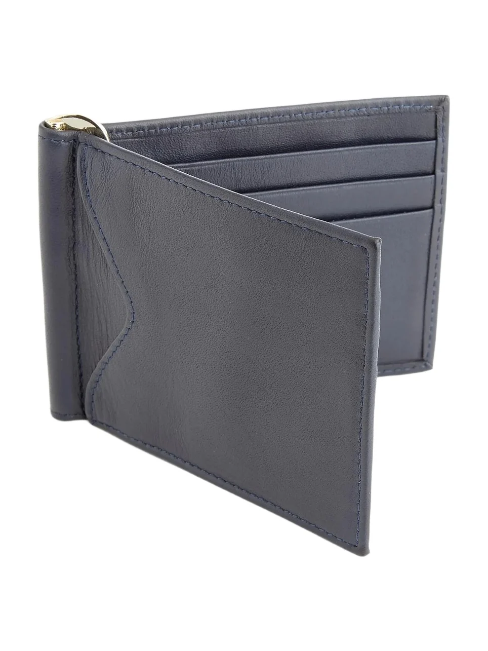 Men's RFID-Blocking Leather Money Clip Wallet Men's RFID-Blocking Leather Money Clip Wallet