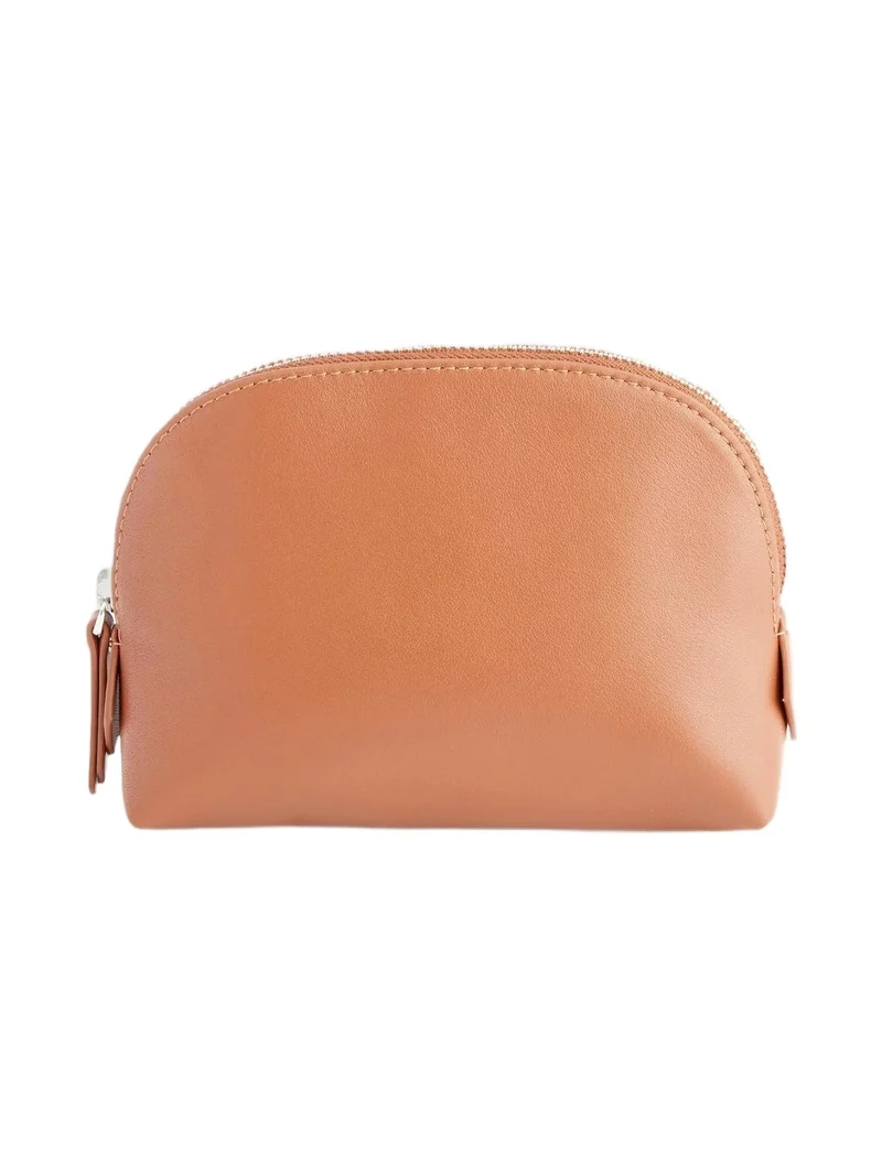 Women's Compact Leather Cosmetic Bag