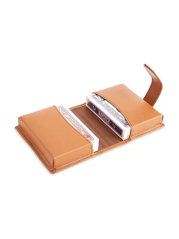 Playing Cards & Leather Case - Brown Playing Cards & Leather Case - Brown
