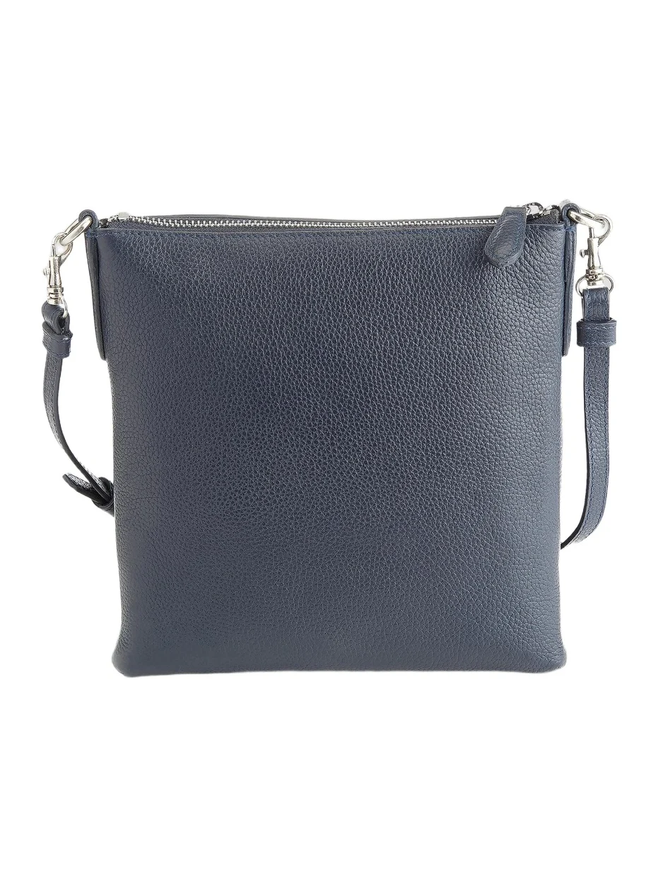 Royce New York Women's Pebble Grain Crossbody Bag