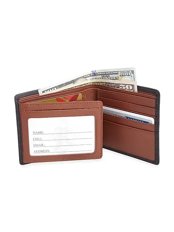 Royce New York Men's RFID Blocking Tri-Fold Wallet