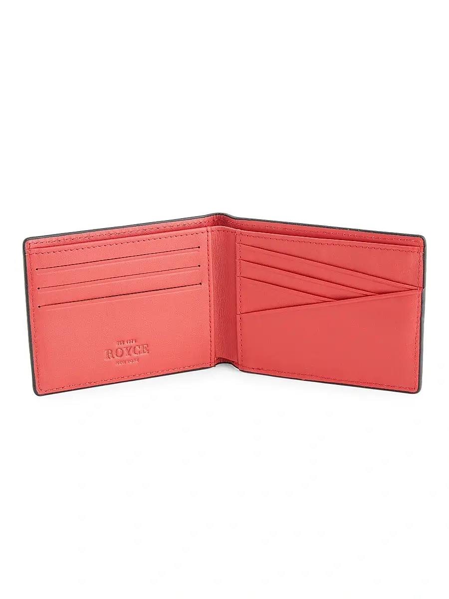 Royce New York Men's RFID-Blocking Slim Bi-Fold Leather Wallet | Thumbnail 2