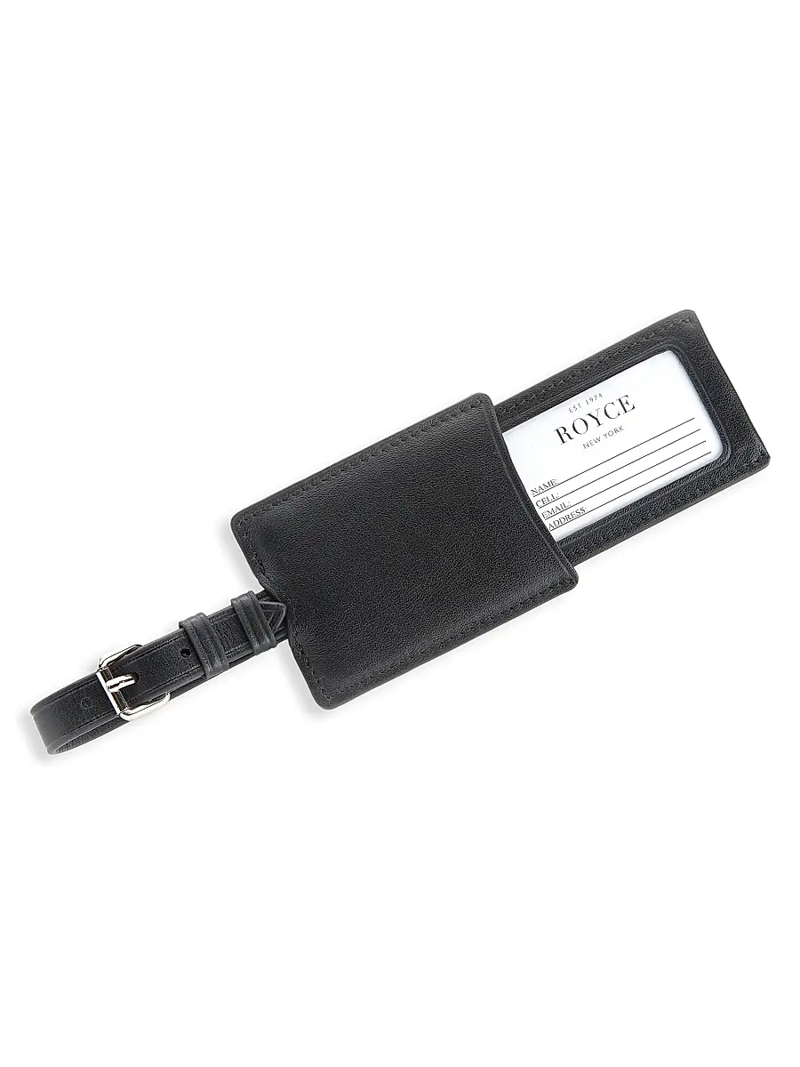 Royce New York Unisex Leather Luggage Tag | Thumbnail 2 Royce New York Unisex Leather Luggage Tag | Thumbnail 2