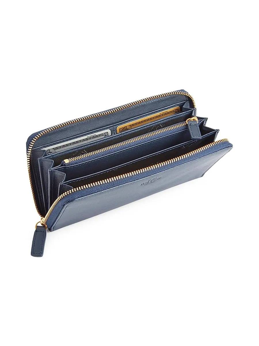 Royce New York Women's RFID-Blocking Zip-Around Leather Wallet | Thumbnail 2 Royce New York Women's RFID-Blocking Zip-Around Leather Wallet | Thumbnail 2
