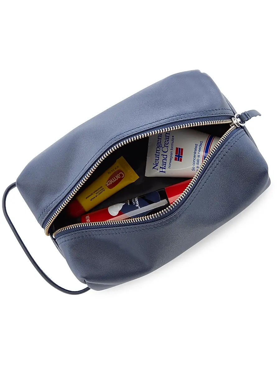 Royce New York Women's Compact Leather Toiletry Bag | Thumbnail 2 Royce New York Women's Compact Leather Toiletry Bag | Thumbnail 2