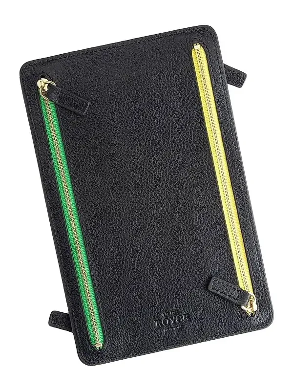 Royce New York Women's RFID-Blocking 4-Zip Leather Travel Organizer