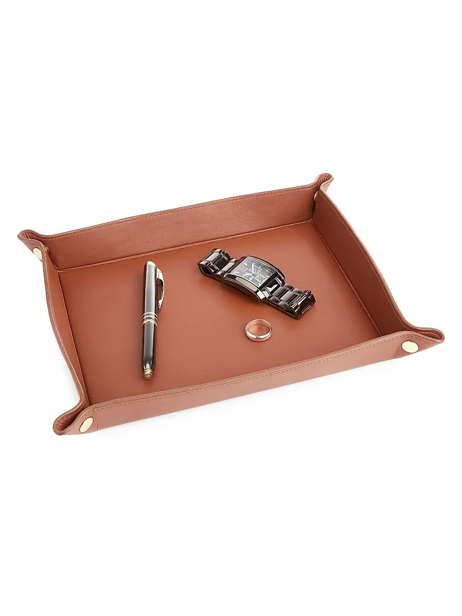 Royce New York Large Leather Catchall Valet Tray | Thumbnail 4 Royce New York Large Leather Catchall Valet Tray | Thumbnail 4
