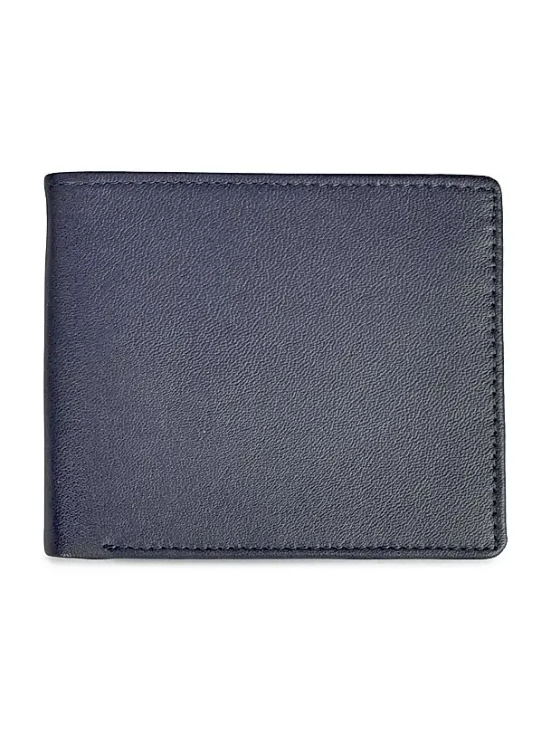 Royce New York Men's RFID-Blocking Slim Bi-Fold Leather Wallet