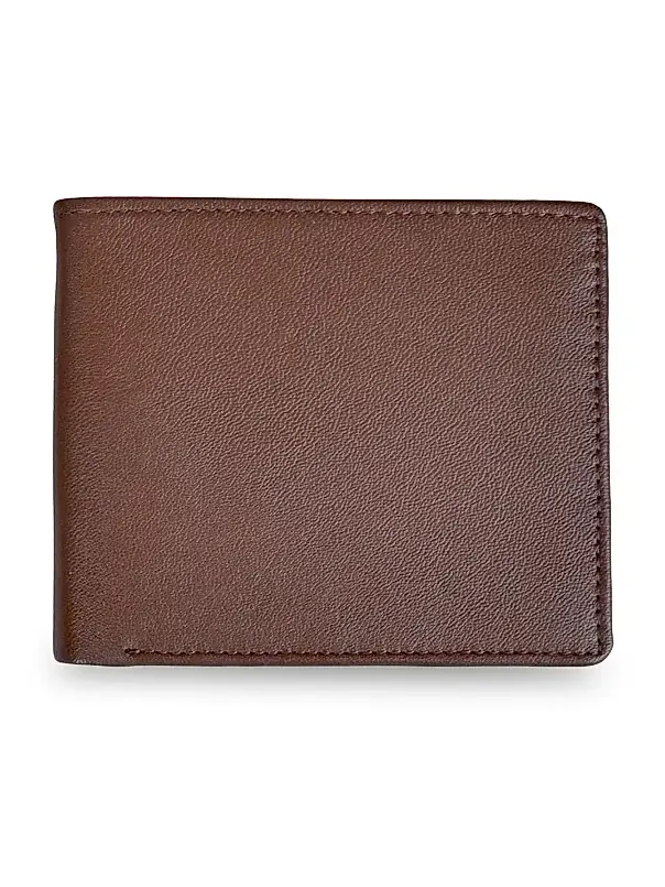Royce New York Unisex RFID-Blocking Slim Bi-Fold Leather Wallet