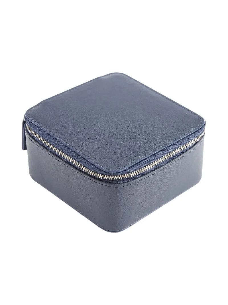 Royce New York Women's Zipper Leather Travel Jewelry Case