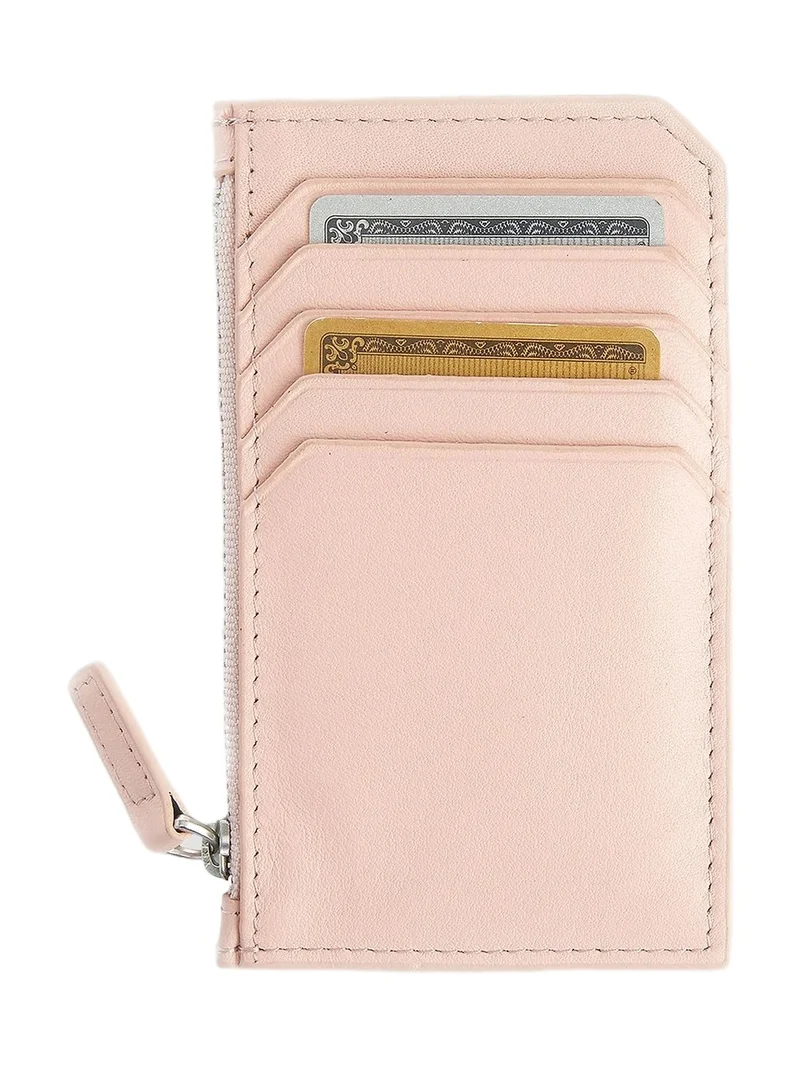Royce New York Women's ​Zip Leather Card Wallet