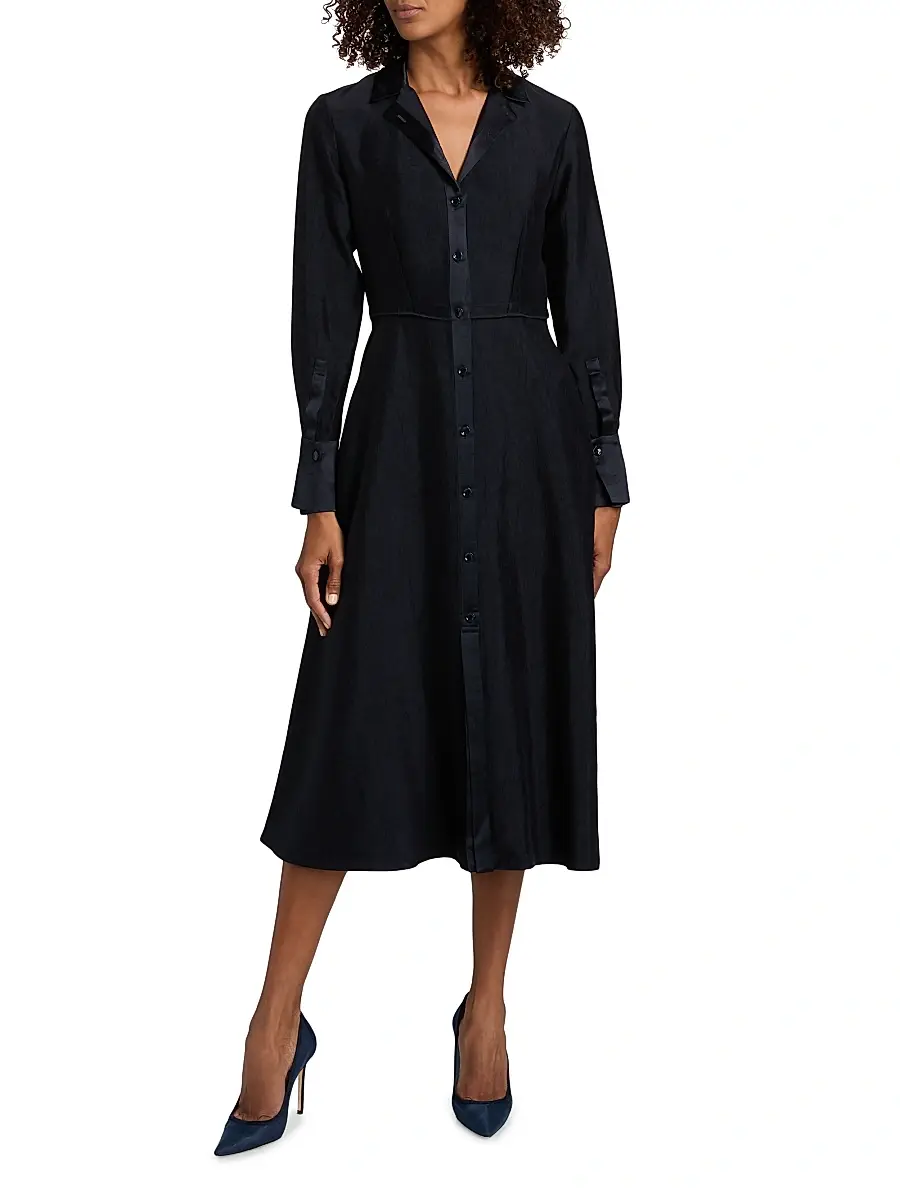 Jason Wu Collection Women's Washed Twill Midi-Shirtdress | Thumbnail 2 Jason Wu Collection Women's Washed Twill Midi-Shirtdress | Thumbnail 2