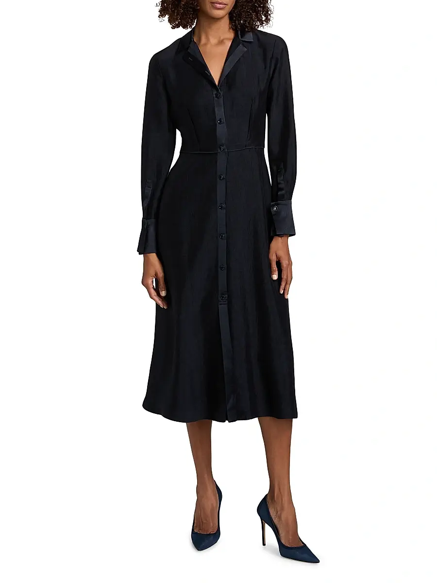 Jason Wu Collection Women's Washed Twill Midi-Shirtdress | Thumbnail 3 Jason Wu Collection Women's Washed Twill Midi-Shirtdress | Thumbnail 3