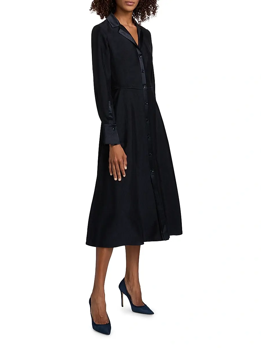 Jason Wu Collection Women's Washed Twill Midi-Shirtdress | Thumbnail 4 Jason Wu Collection Women's Washed Twill Midi-Shirtdress | Thumbnail 4