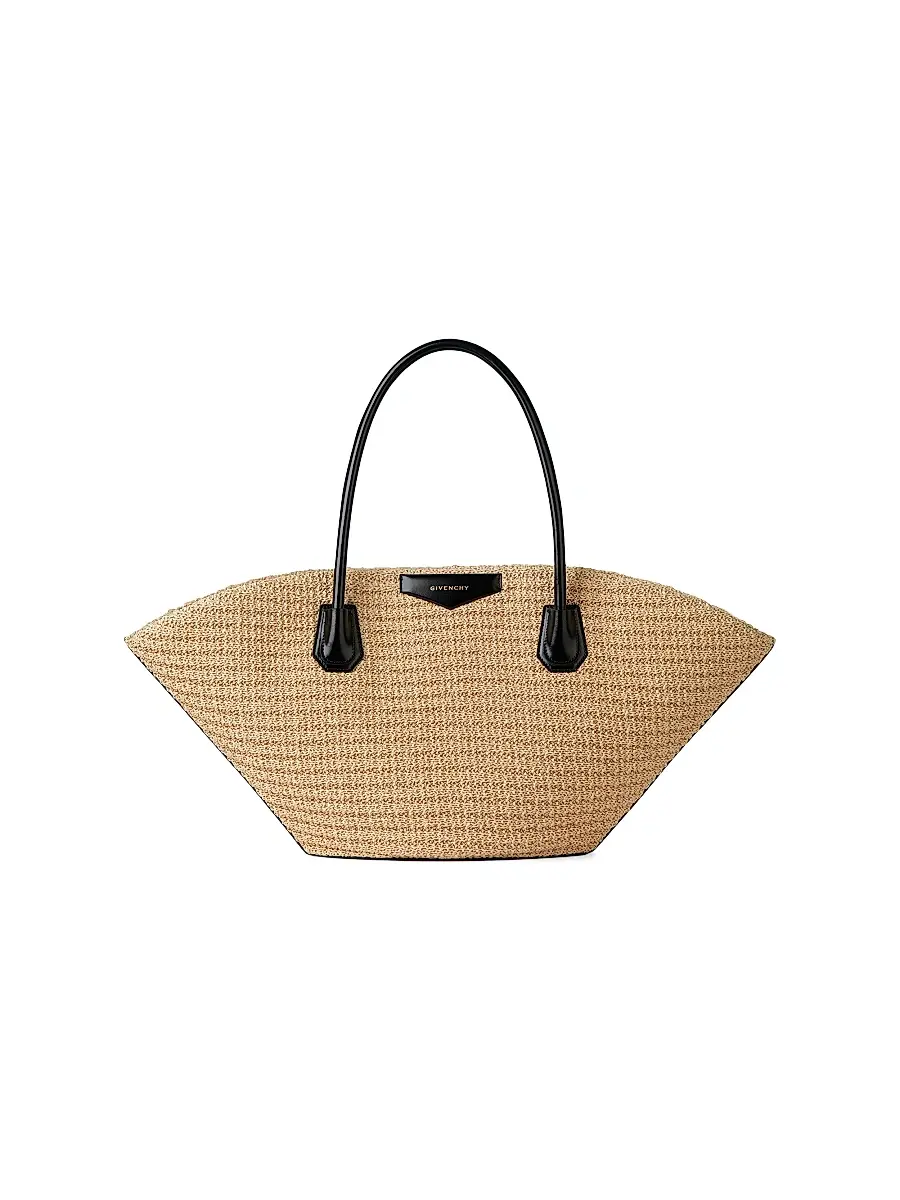 Givenchy Women's Antigona Basket Tote Bag in Raffia - Natural | Image 1 Givenchy Women's Antigona Basket Tote Bag in Raffia - Natural | Image 1