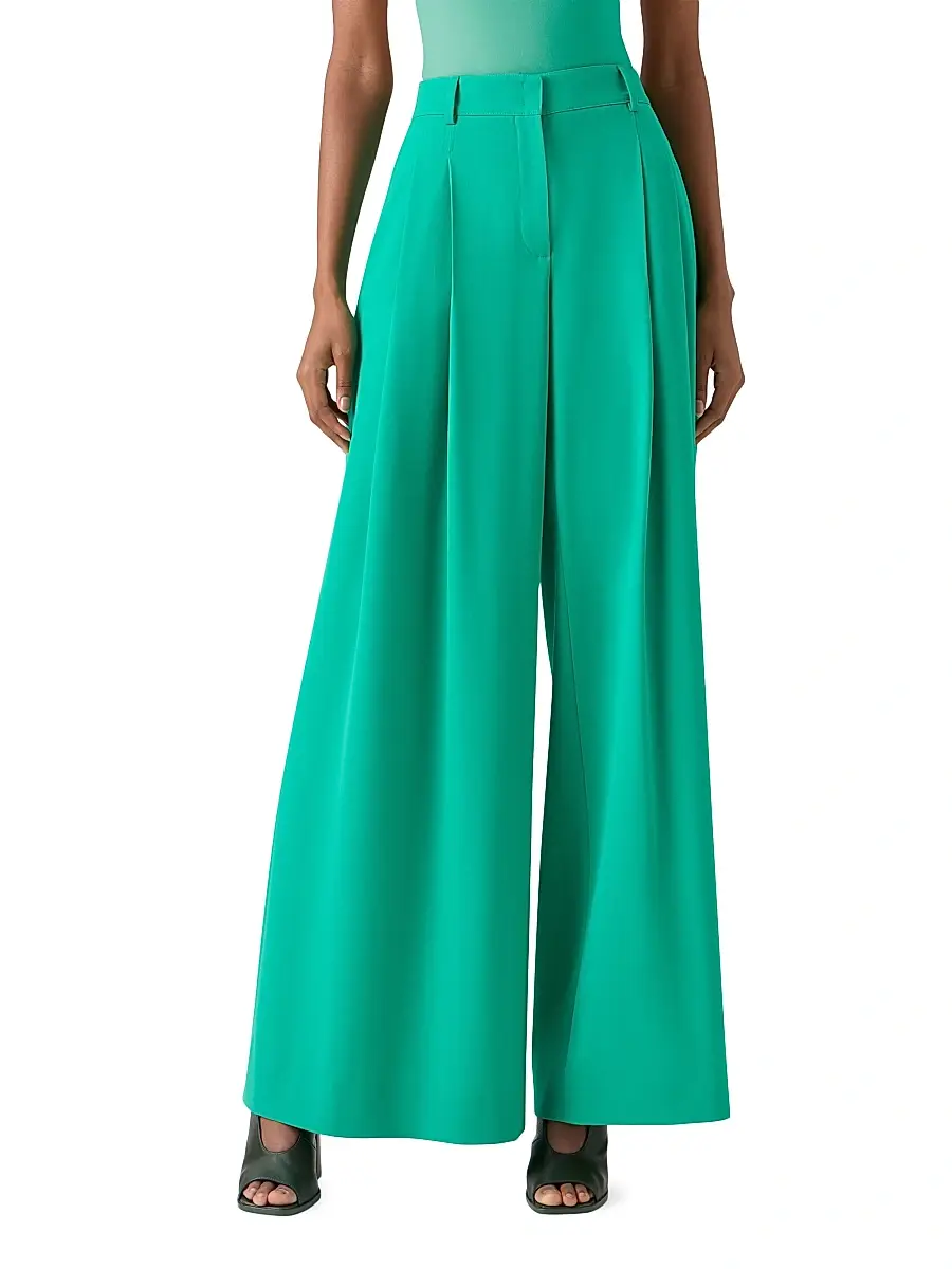 Akris Women's Cassie Wool Gabardine Wide-Leg Pants | Thumbnail 2 Akris Women's Cassie Wool Gabardine Wide-Leg Pants | Thumbnail 2