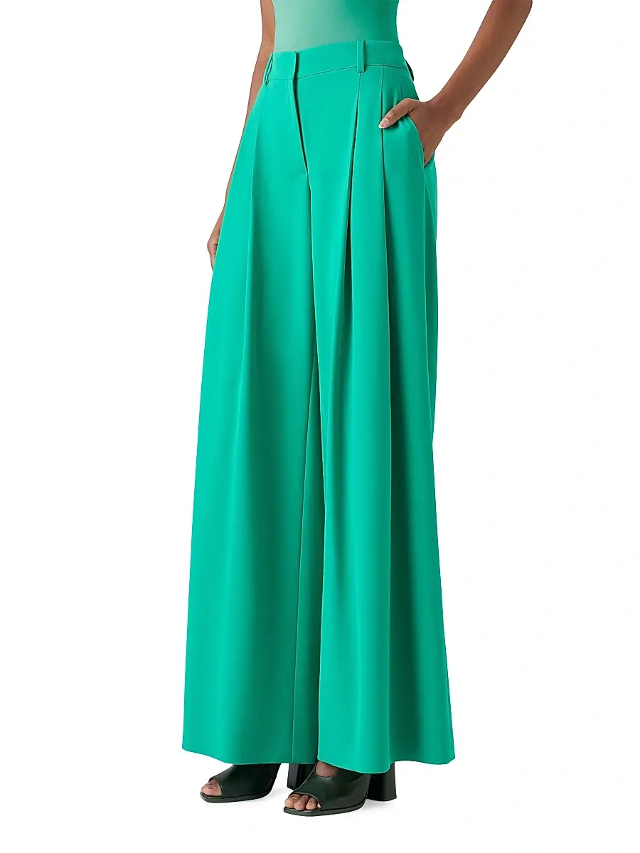 Akris Women's Cassie Wool Gabardine Wide-Leg Pants | Thumbnail 4 Akris Women's Cassie Wool Gabardine Wide-Leg Pants | Thumbnail 4