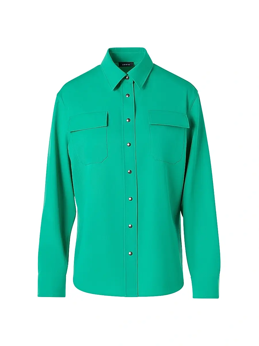 Akris Women's Wool Gabardine Utility Shirt | Image 1 Akris Women's Wool Gabardine Utility Shirt | Image 1
