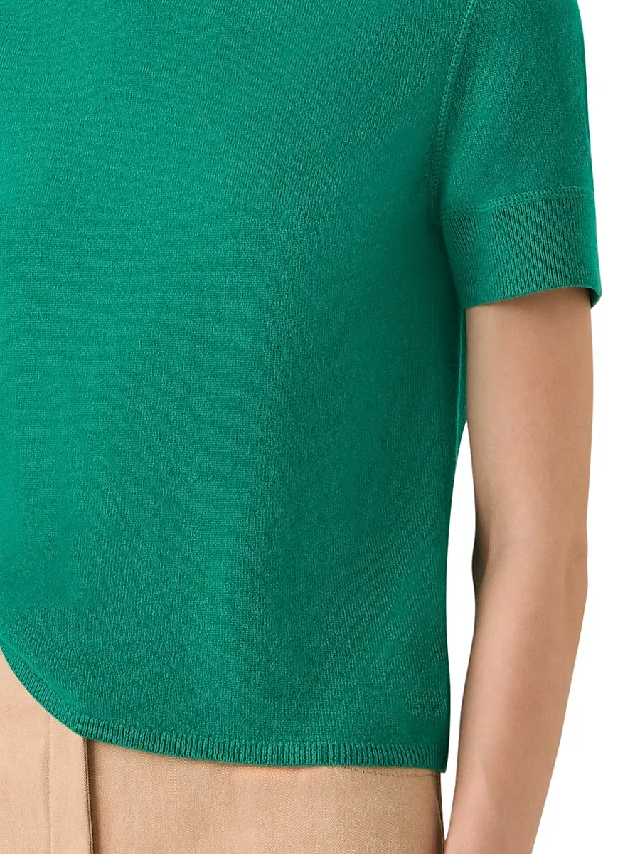 Akris Women's Cashmere Short-Sleeve Knit Sweater | Thumbnail 6 Akris Women's Cashmere Short-Sleeve Knit Sweater | Thumbnail 6