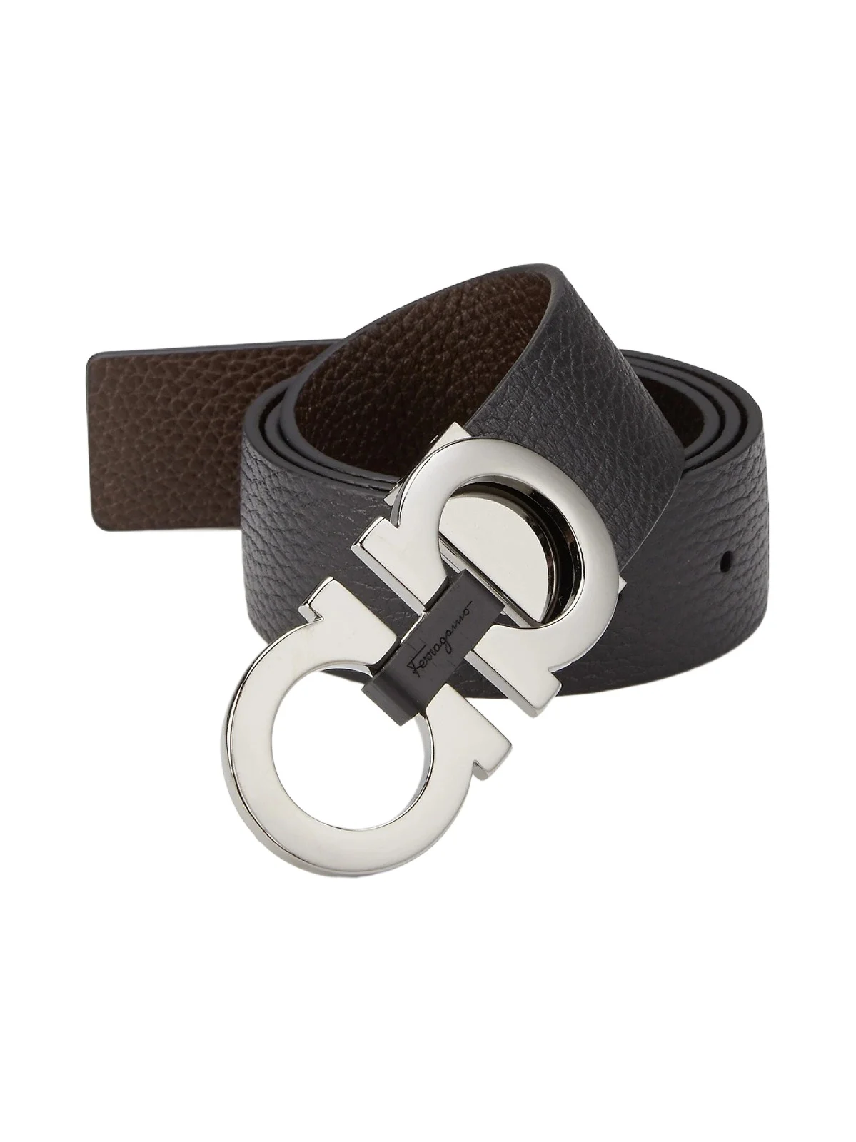 Ferragamo Men's Gancini Buckle Adjustable Cut-to