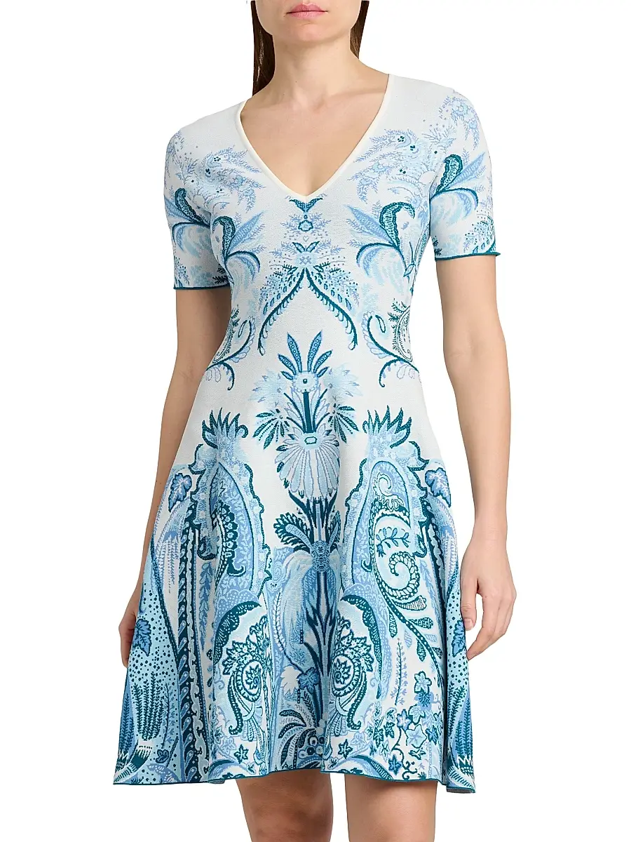 Etro Women's Paisley Knit Minidress | Thumbnail 3 Etro Women's Paisley Knit Minidress | Thumbnail 3