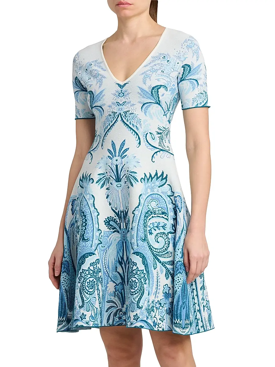 Etro Women's Paisley Knit Minidress | Thumbnail 4 Etro Women's Paisley Knit Minidress | Thumbnail 4