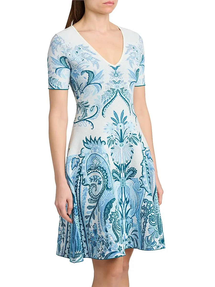 Etro Women's Paisley Knit Minidress | Thumbnail 6 Etro Women's Paisley Knit Minidress | Thumbnail 6