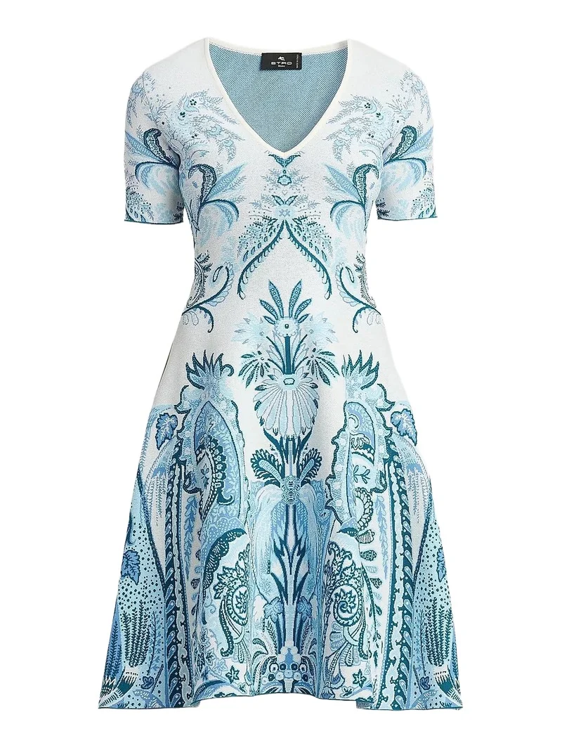 Women's Paisley Knit Minidress Women's Paisley Knit Minidress