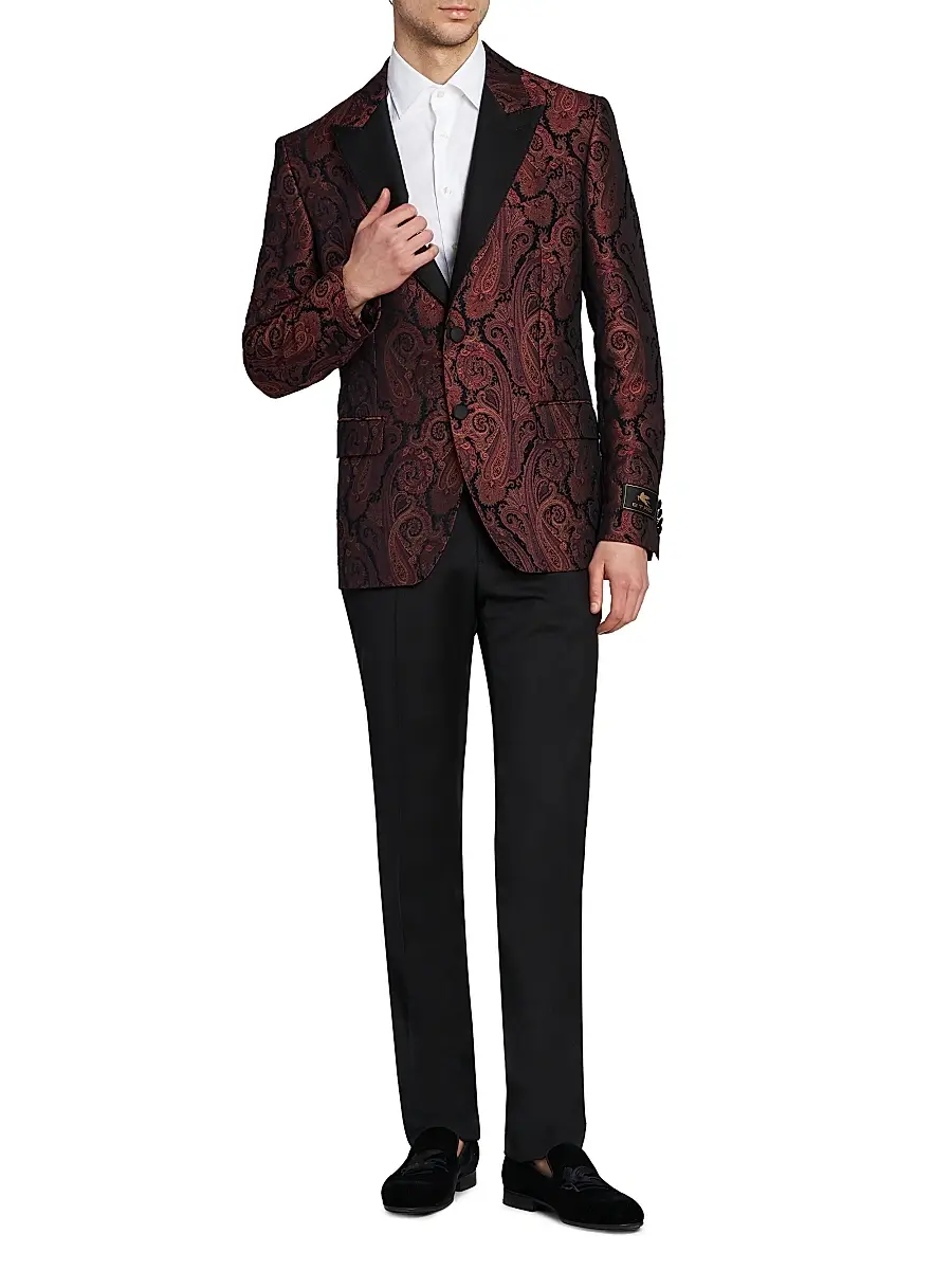 Etro Men's Milano Paisley Brocade Dinner Jacket | Thumbnail 2 Etro Men's Milano Paisley Brocade Dinner Jacket | Thumbnail 2