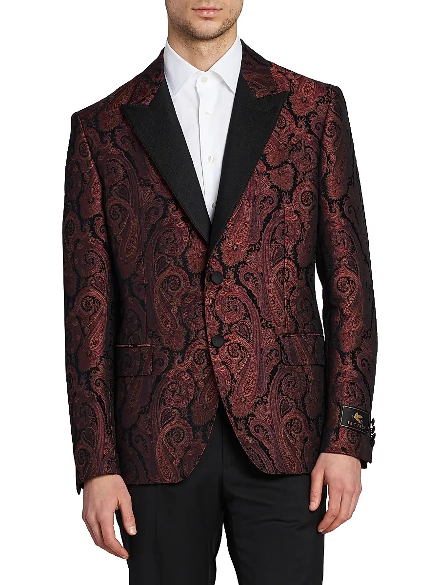 Etro Men's Milano Paisley Brocade Dinner Jacket | Thumbnail 3 Etro Men's Milano Paisley Brocade Dinner Jacket | Thumbnail 3