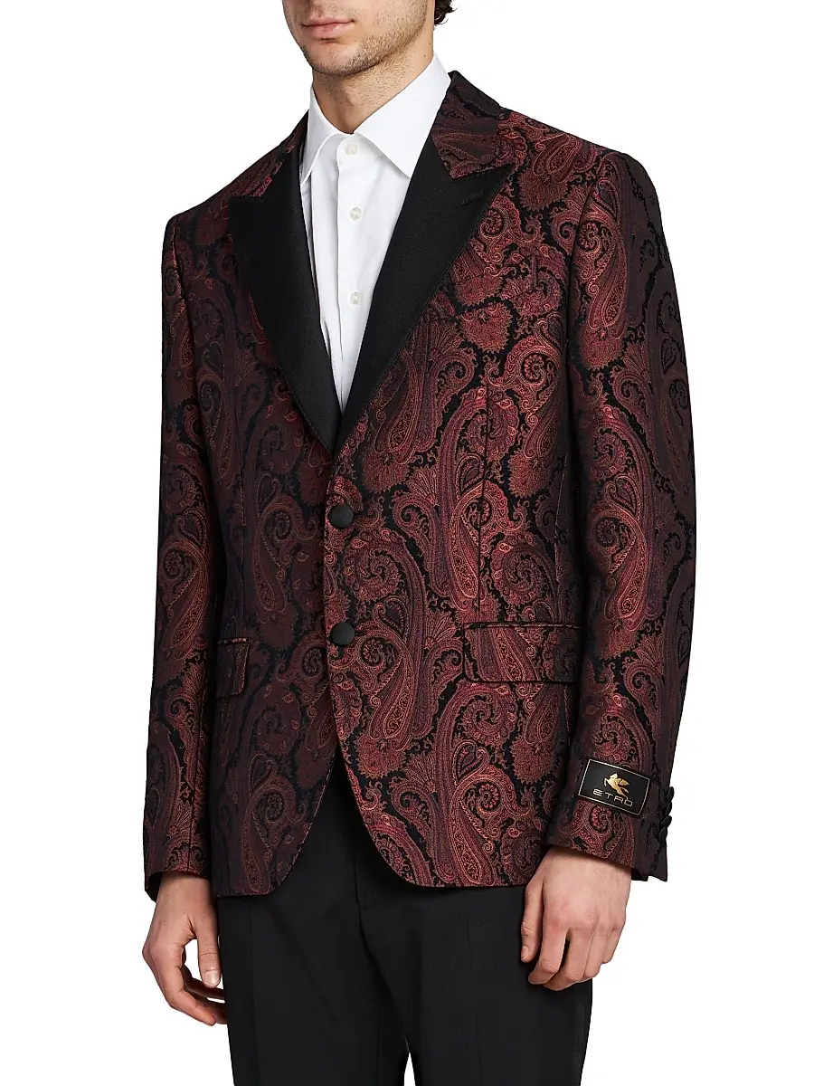 Etro Men's Milano Paisley Brocade Dinner Jacket | Thumbnail 4 Etro Men's Milano Paisley Brocade Dinner Jacket | Thumbnail 4