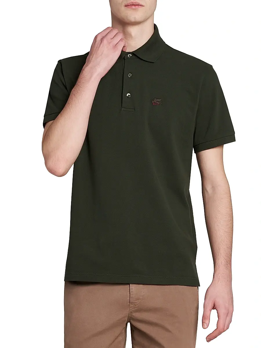 Etro Men's Cotton Polo Shirt | Thumbnail 3