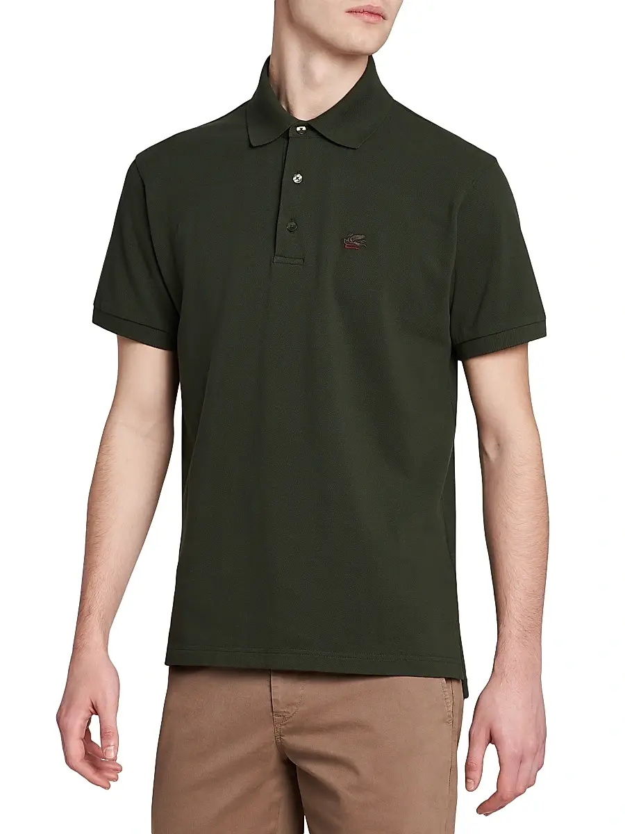 Etro Men's Cotton Polo Shirt | Thumbnail 4