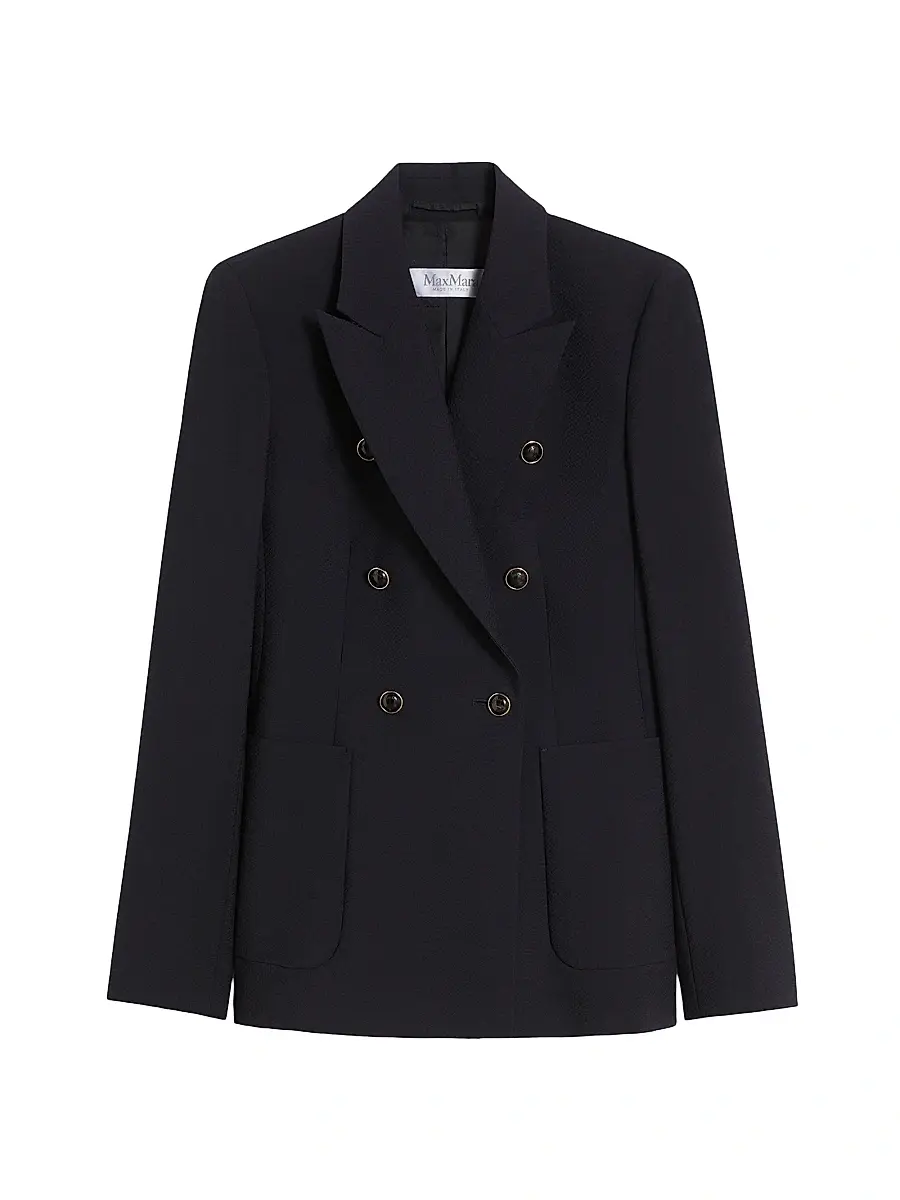 Max Mara Women's Wool Blend Seersucker Blazer | Image 1 Max Mara Women's Wool Blend Seersucker Blazer | Image 1