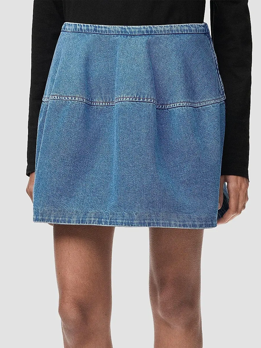 Loewe Women's Paneled Denim Mini Skirt | Thumbnail 3 Loewe Women's Paneled Denim Mini Skirt | Thumbnail 3