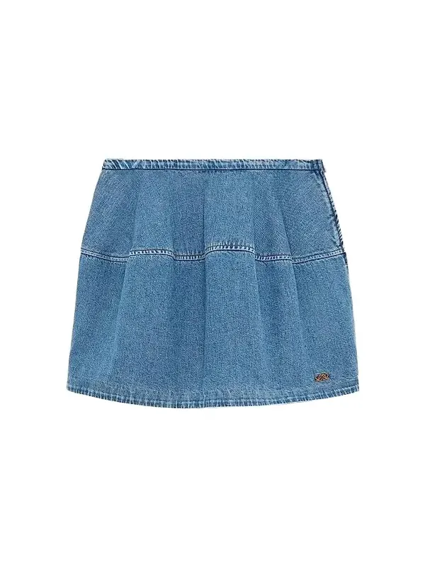 Women's Paneled Denim Mini Skirt
