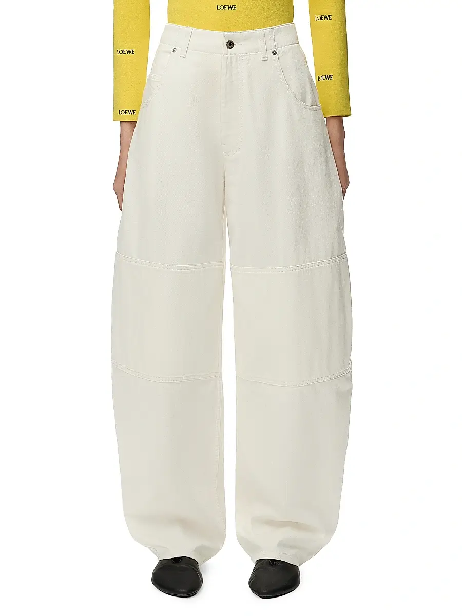 Loewe Women's Cotton Wide-Leg Jeans | Thumbnail 3