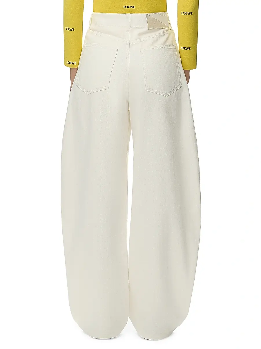 Loewe Women's Cotton Wide-Leg Jeans | Thumbnail 4
