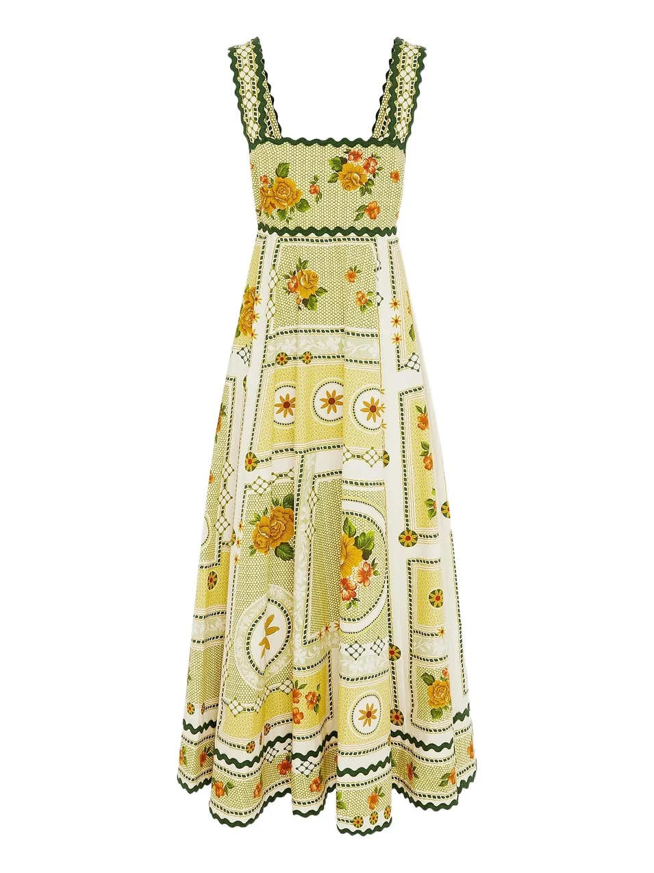 ALÉMAIS Women's Dixie Floral Cotton Summer Maxi Dress